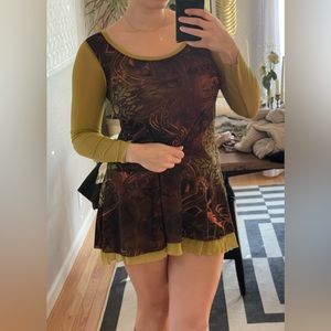 Vintage French  deca dress